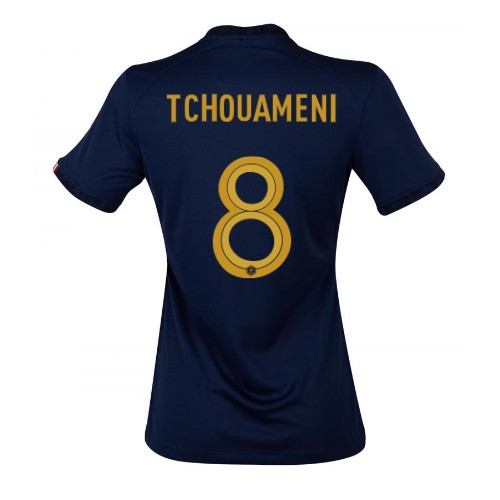 Dámy Fotbalový dres Francie Aurelien Tchouameni #8 MS 2022 Domácí Krátký Rukáv